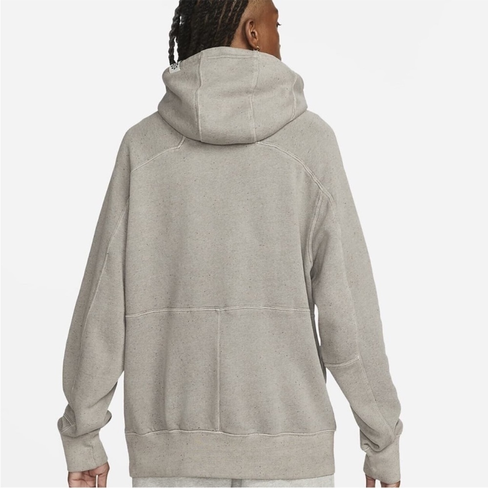 Nike Sportswear Move To Zero Fleece Pullover Hoodie in the "Cave Stone" - Picture 4 of 10